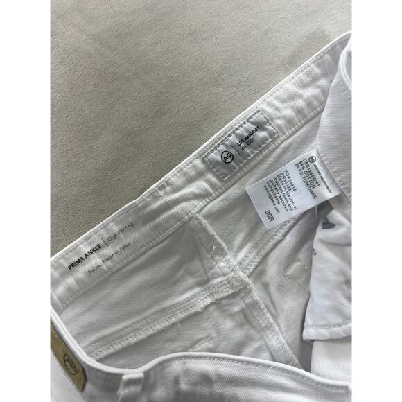 AG Adriano Goldschmied The Prima Cigarette Leg Jean in White size 30 / 10 - Picture 4 of 6